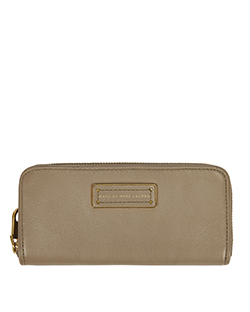 Marc Jacobs Zipped Wallet, Leather, Taupe, 2*